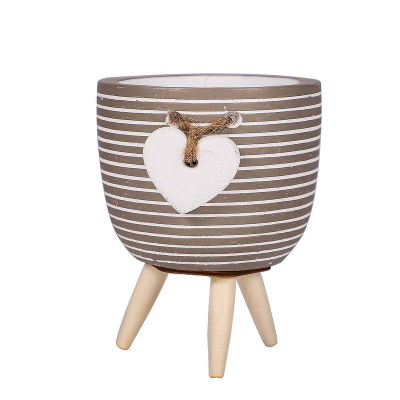 Striped Planter Decoration 9cm x 12cm