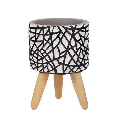 Zebra Planter On Legs Flower Pot