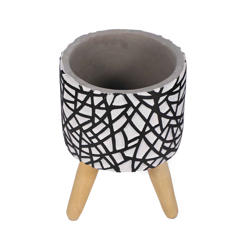 Zebra Planter On Legs Flower Pot