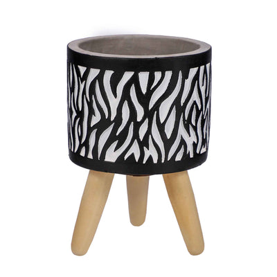 Zebra Planter On Legs Flower Pot