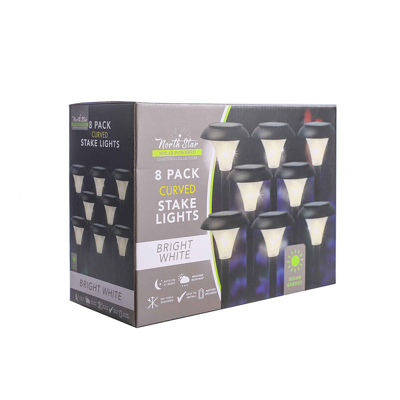 Curved Stake Solar Light Mix 8Pack