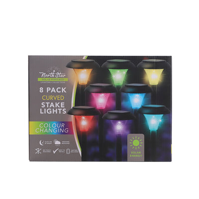 Curved Stake Solar Light Mix 8Pack