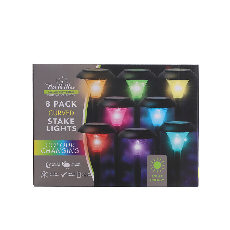 Curved Stake Solar Light Mix 8Pack