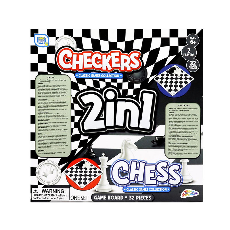 2In1 Checkers Or Snake Ladders Board Games