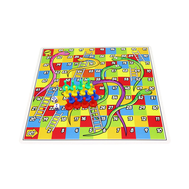 2In1 Checkers Or Snake Ladders Board Games