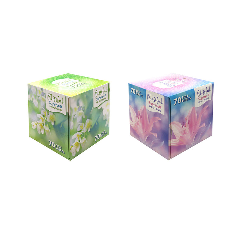 Blissful Cubed Supersoft Facial Tissues 2PLY 70S