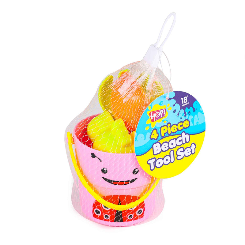 Beach Tool Set Bucket 4 Items
