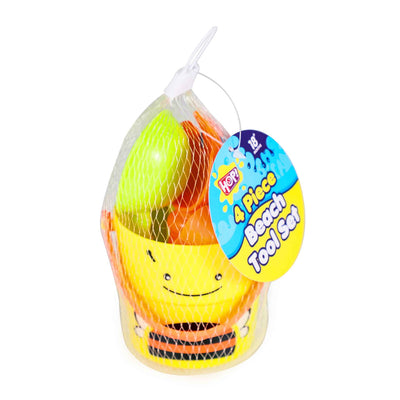 Beach Tool Set Bucket 4 Items