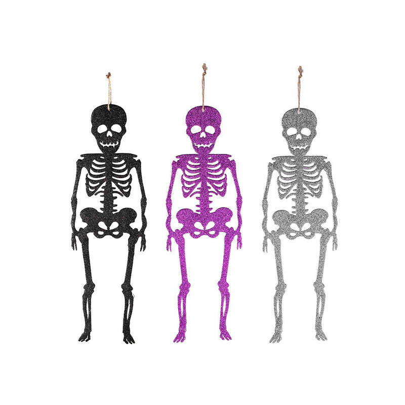 Glitter Hanging Skeleton 51cm