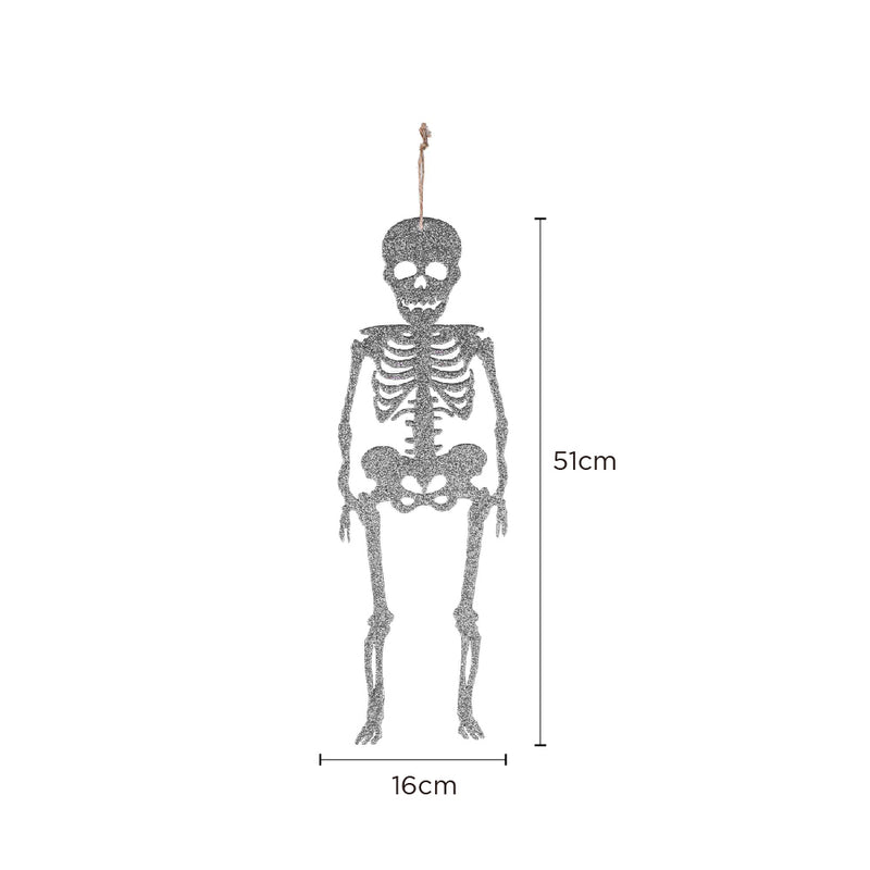 Glitter Hanging Skeleton 51cm