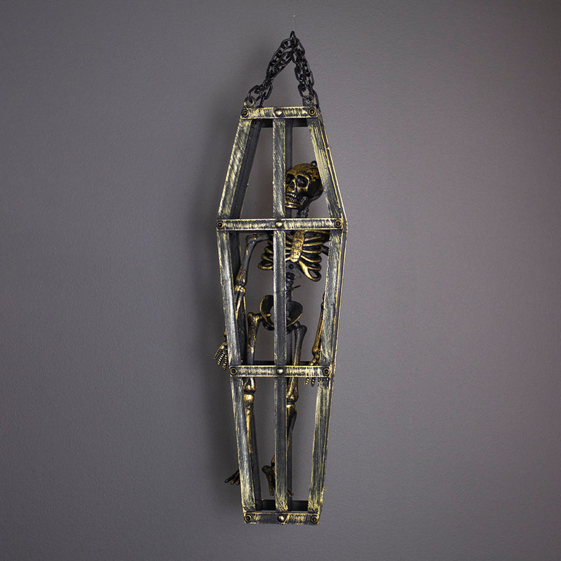 Hanging Skeleton In Coffin