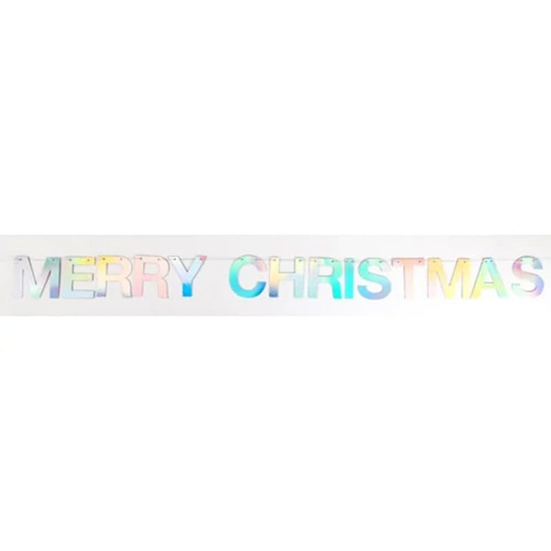 Iridescent Merry Christmas Banner 2M