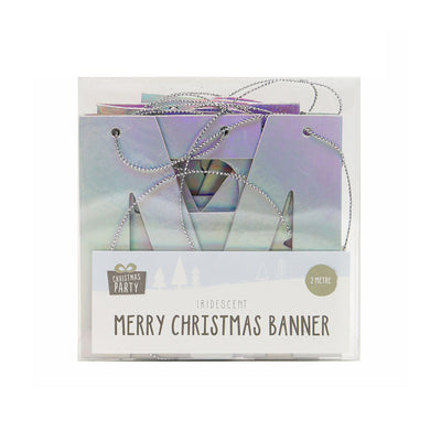 Iridescent Merry Christmas Banner 2M
