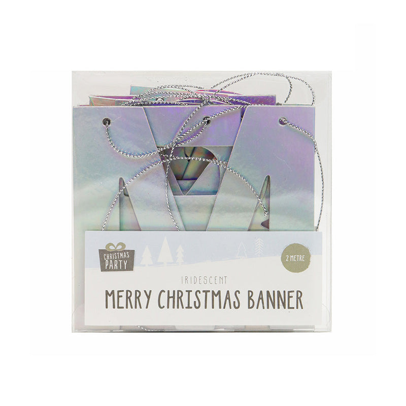 Iridescent Merry Christmas Banner 2M