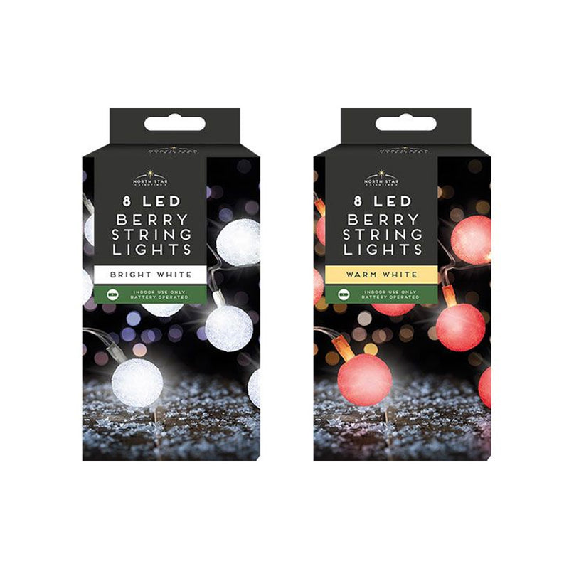 8 LED Berry String Lights Battery Operated Indoor Fairy Lights