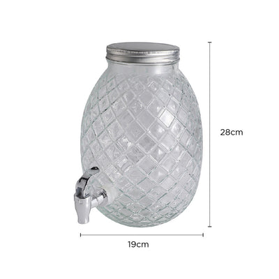 Pineapple Drink Glass Dispenser 4.5L