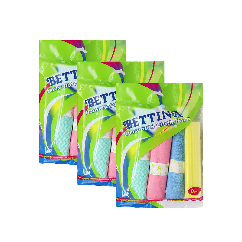 Bettina Household Cloth Pack 8PC x 3PK