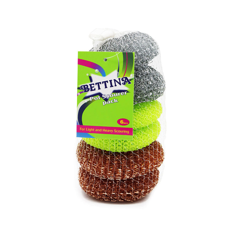 Bettina Mixed Pot Scourer 6Pack