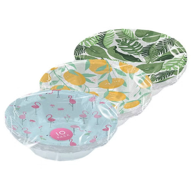Summer Party Paper Bowls 17cm 10PK