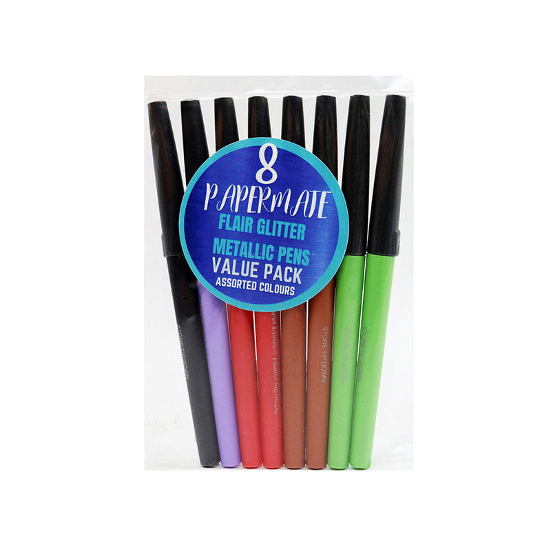 Papermate Flair Glitter Pens 8PK