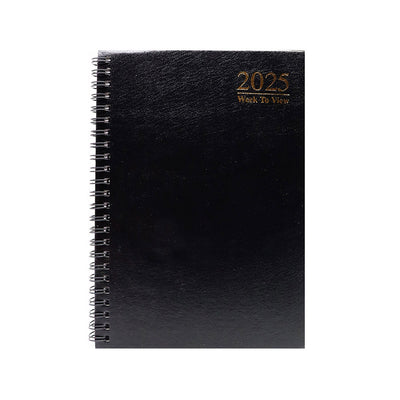 2025 A5 Week To View Hardback Diary Notebook