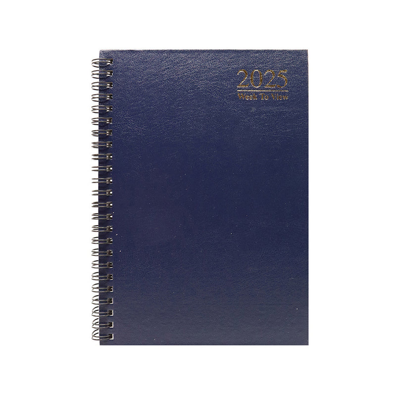 2025 A5 Week To View Hardback Diary Notebook