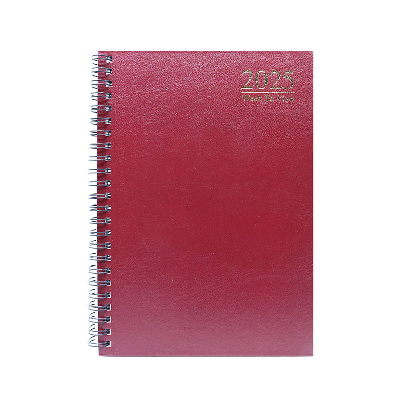 2025 A5 Week To View Hardback Diary Notebook