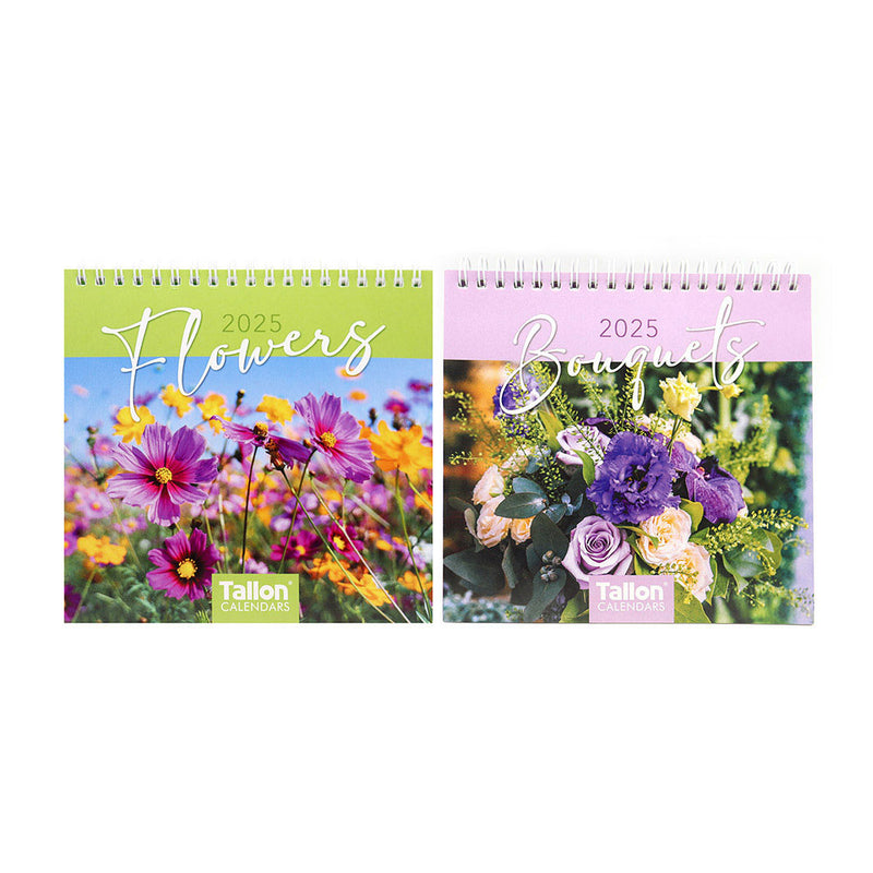 2025 Flowers Design Desktop Calendar