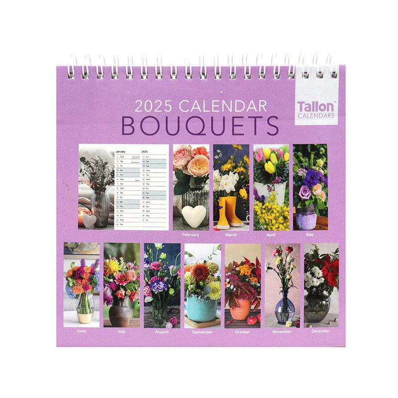 2025 Flowers Design Desktop Calendar