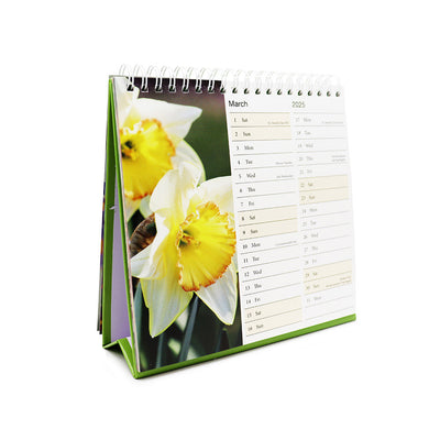 2025 Flowers Design Desktop Calendar