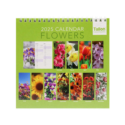 2025 Flowers Design Desktop Calendar