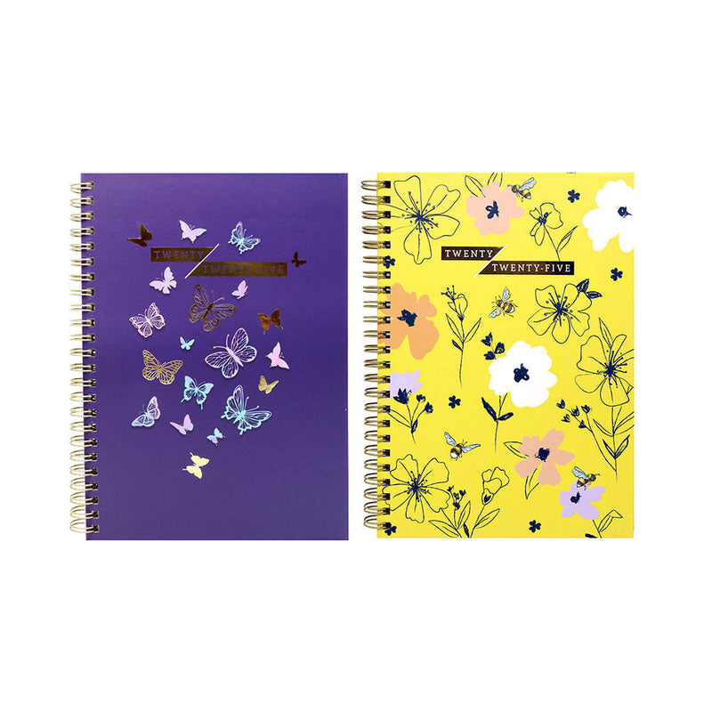 2025 A5 Spiral Week To View Hardcover Diary
