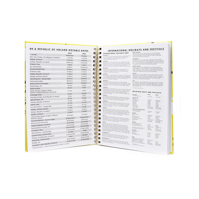 2025 A5 Spiral Week To View Hardcover Diary