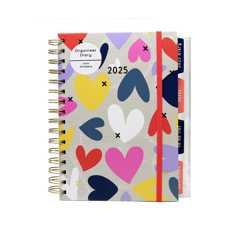2025 A5 Week To View Organiser Diary With Dividers