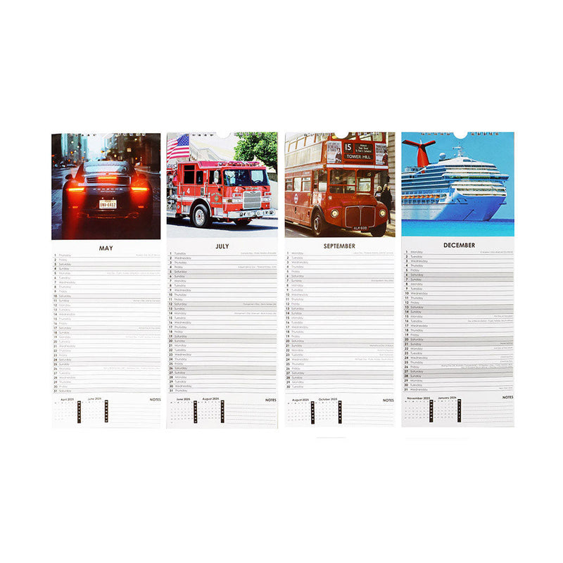 2025 Slim Month To View Hanging Wall Calendar Travel