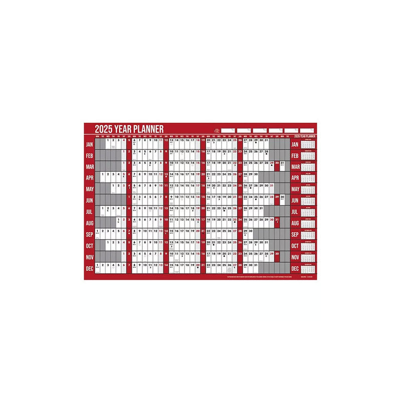 2025 A1 Wall Planner Year Calendar With Pen