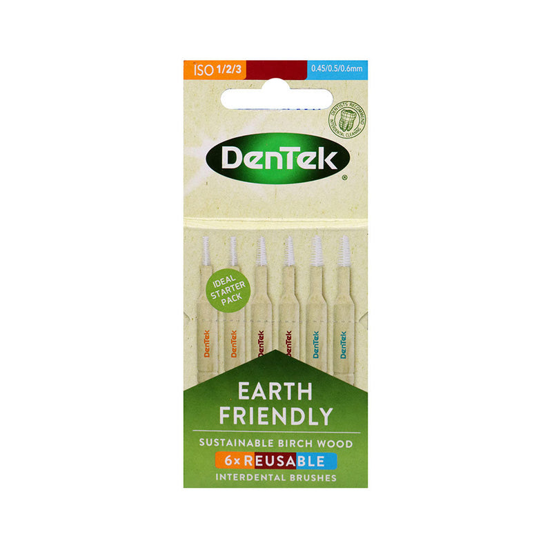 Dentek Earth Friendly Mixed Birch Wood Interdental Brushes
