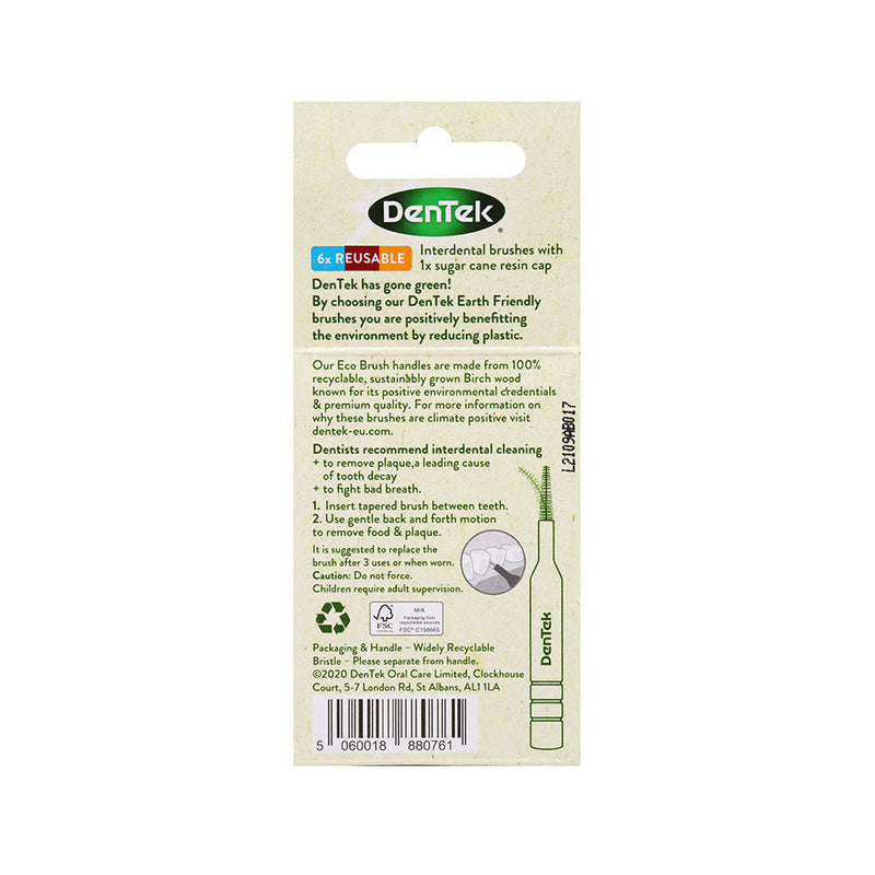 Dentek Earth Friendly Mixed Birch Wood Interdental Brushes