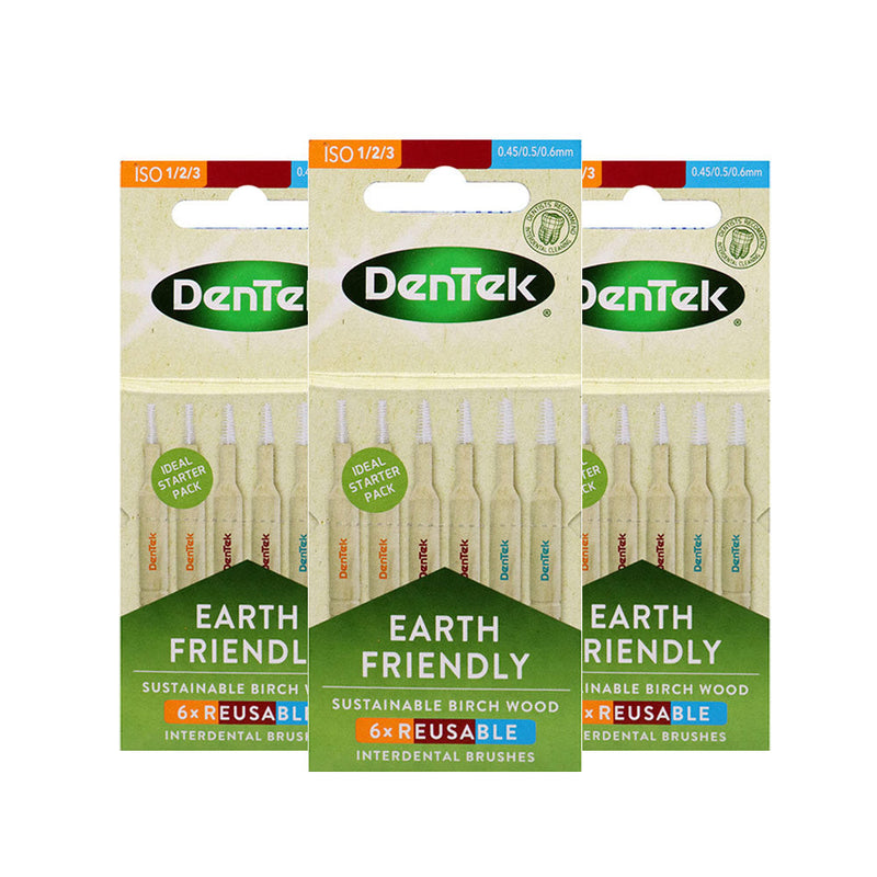 Dentek Earth Friendly Mixed Birch Wood Interdental Brushes