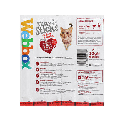 Webbox Cat Delight Tasty Sticks Beef & Rabbit 30g x 2Pack