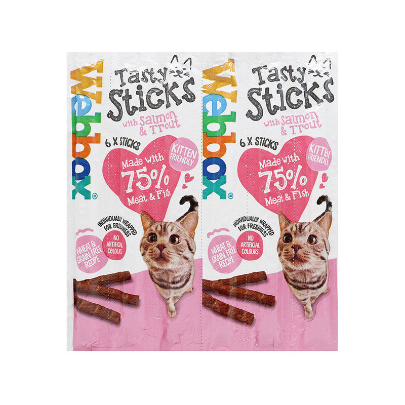 Webbox Cat Delight Tasty Sticks Salmon & Trout 30g x 2Pack