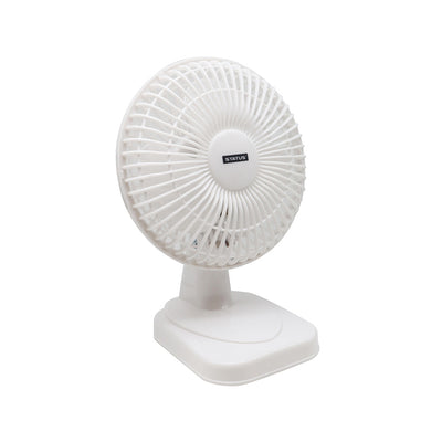 Status 6 Inch White Desk Fan 2 Speed Adjustable