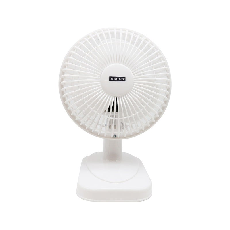 Status 6 Inch White Desk Fan 2 Speed Adjustable