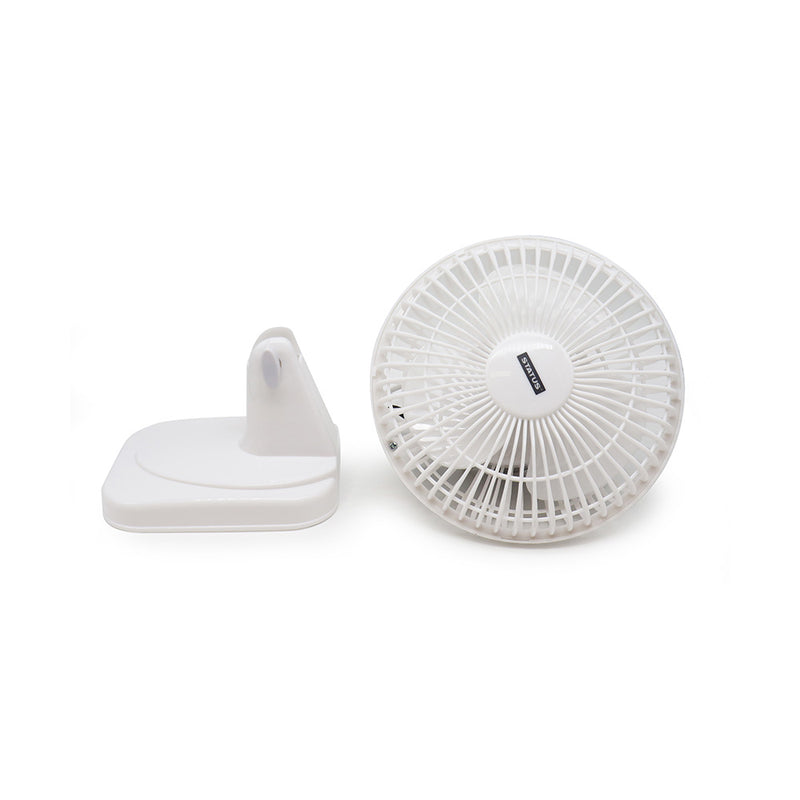 Status 6 Inch White Desk Fan 2 Speed Adjustable