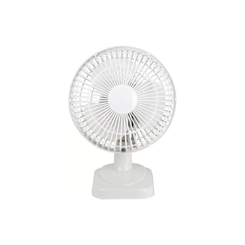 Status 6 Inch White Desk Fan 2 Speed Adjustable