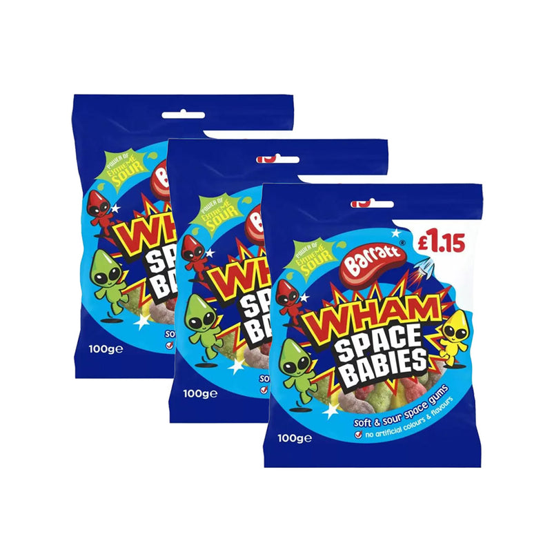 Barratt Wham Space Babies Jelly Sweets 100g x 3PK