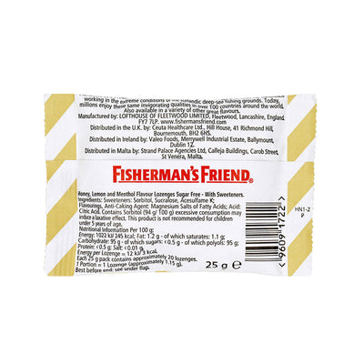 Fisherman's Friend Honey & Lemon Menthol Lozenges 25g