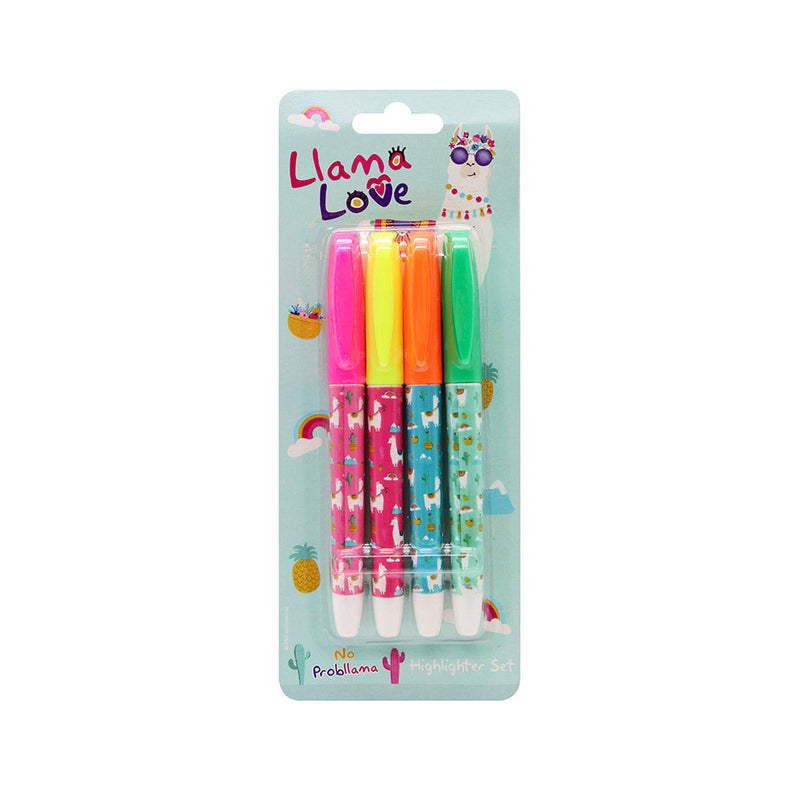 Llama Love Highlighter Pens 4PC