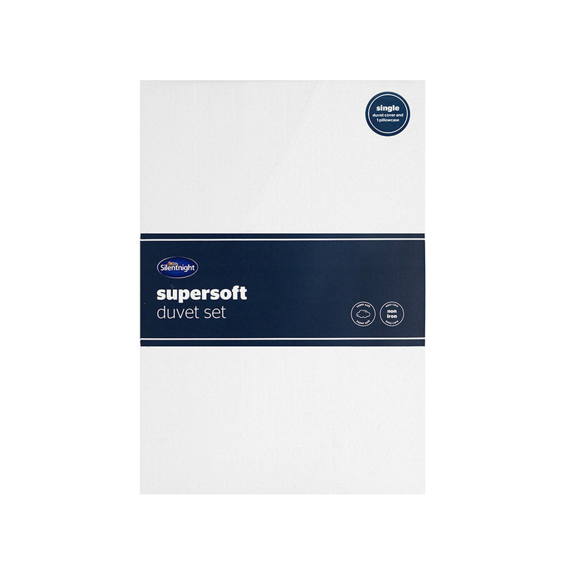 Silentnight Supersoft Duvetset Single Size White