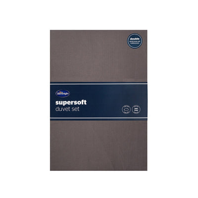 Silentnight Supersoft Duvetset Double Size Charcoal